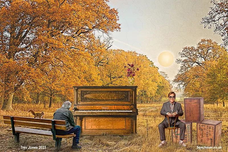 Waiting for a piano lesson in the woods